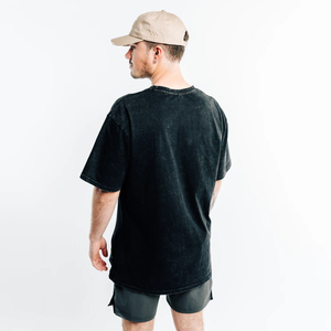 T-shirt Homme Oversize de Haute Qualité, Style Vintage, Coton Épais, Effet Délavé à l'Acide, Vêtement Décontracté - Product Image 6