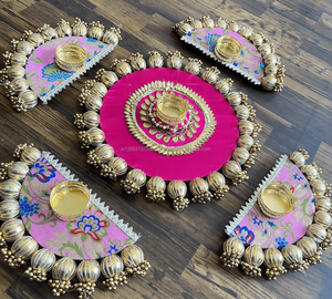 Ensembles de fête indienne Diwali Tea Light Rangoli fêtes de mariage bougeoir pièce maîtresse Rangoli décoration faveurs de pendaison de crémaillère - Product Image 5