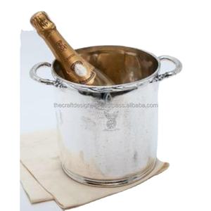 Calidad minimalista de acero cerveza vino champán enfriador Bar suministros niquelado plata bebida bañera fiesta ocasión mango enfriador - Product Image 4