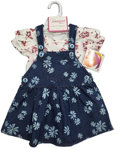 Collants d'hiver pour filles Spandex/Polyester Top à bretelles à pois à manches bouffantes respirant Tenue pour bébé fille Botex - Product Image 6