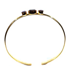 Pulsera de Plata 925 con Baño de Oro y Piedras de Zafiro Engastadas en Bisel, Estilo Clásico para Uso Diario - Product Image 5