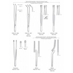 Pinzas (forceps) de sutura dental con punta de doble lazo, manuales, de acero inoxidable, 150 mm, grado hospitalario, certificadas CE ISO13485 - Product Image 4