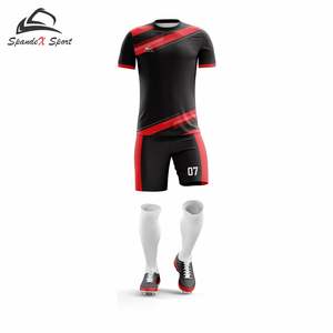 Uniformes de Portero de Fútbol Personalizados, 100% Poliéster, Impresión Digital, Transpirables, de Secado Rápido, Manga Corta, Ajustados, Servicio OEM - Product Image 3