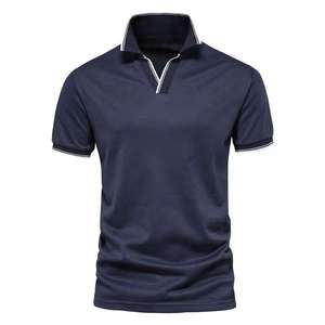 High Quality 100% Organic Cotton Solid Knitted Embroidered Breathable Quick Dry Custom Made <b>Gothic</b> Short Sleeve Men's <b>Shirts</b> - Product Image 2