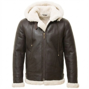Men Genuine Shearling Leather <b>Jacket</b> Winter Warm <b>Fur</b> <b>Lined</b> <b>Jacket</b> For Men's In Adult Size leather <b>Jacket</b> - Product Image 1