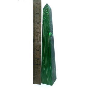 Obelisco de Malaquita Pulida de Alta Calidad, Torre de Cristal, Piedra Curativa, Gema Coleccionable, Forma de Pirámide, Patrón Verde - Product Image 5