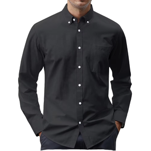 Chemise d'affaires en rayonne et coton pour homme, col montant, respirante, design vierge, personnalisable avec logo, impression OEM, vente en gros - Product Image 5