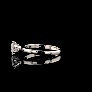 Anillo de Compromiso con Diamante Sintético Cultivado en Laboratorio, Corte 1CT, Color E, Claridad VVS2, Oro Blanco de 14K con Baño de Rodio, Certificado IGI, Moderno, para Mujer - Product Image 4