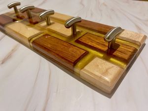 Luxury Wooden Wall <b>Key</b> Organizer with Premium Metal Hooks for Modern Homes - Product Image 4