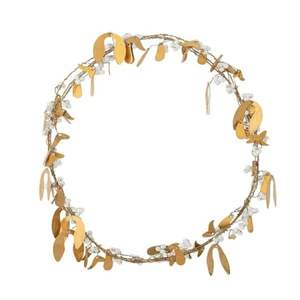 Black Metal Floral Wreath <b>Wall</b> Hanging <b>Decor</b> Antique Bronze <b>Leaf</b> Garland Gothic Rustic Home Entryway <b>Wall</b> Art - Product Image 2