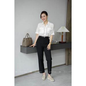 Ensemble de 2 pièces Q762 Premium : Chemise Oxford à manches courtes et pantalon droit – Vente en gros - Product Image 4