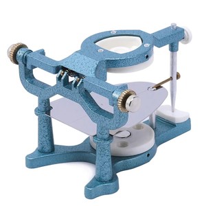 Articulateur dentaire manuel DIVIED INTERNATIONAL, instrument de classe II argenté, rembourrage vert, vis de réglage moletée, modèle 248 CE - Product Image 3