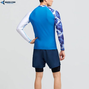 Chemise de compression à manches longues pour homme, protection UV, séchage rapide, surf, natation, gym, logo personnalisé OEM - Product Image 2