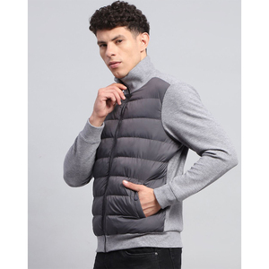 <b>Men's</b> Stand Collar Puffer Jacket Lightweight Quilted Windproof Solid Color Casual Winter <b>Coat</b> With Front Pocket Zipper Closure - Product Image 3