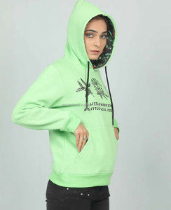 Sweat-shirt personnalisé 100% coton, sweat-shirt à capuche streetwear, manches longues, col rond, sweat-shirt oversize décontracté, tricot uni pour femme - Product Image 3