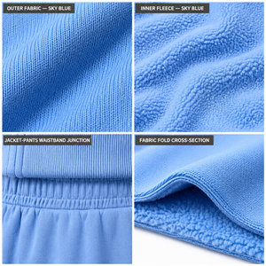 Ensemble de survêtement en molleton épais personnalisé avec broderie de patch tissé, capuche à cordon et poignets élastiques en coton, directement de l'usine - Product Image 6