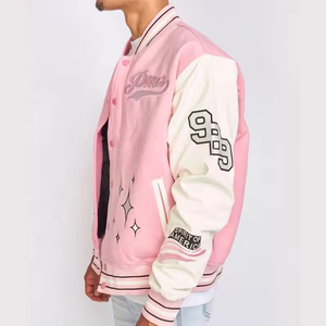 OEM Custom Chenille Embroidery Logo Baseball Letterman <b>Jacket</b> Cotton Bomber Varsity <b>Jacket</b> Plus Size <b>Mens</b> - Product Image 6