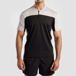 T-shirt en maille à séchage rapide pour homme avec logo personnalisé, vente en gros, respirant, confortable, tendance, écologique - Product Image 1