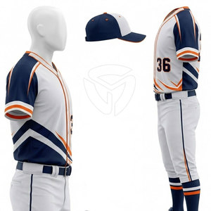 Ensemble uniforme de baseball professionnel pour homme : maillot et pantalon athlétiques, séchage rapide, coupe confortable pour l'entraînement et les matchs de compétition - Product Image 3