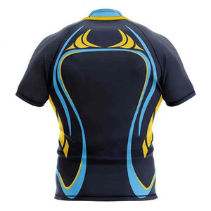 Camisetas de Rugby Transpirables de Primera Calidad con Números y Nombres de Equipo Personalizados, Manga Corta, Impresión Sublimada, Precio Bajo - Product Image 3
