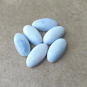 Natural Blue Opal Cabochon Big Oval Shape Calibrated Flat Back Loose Gemstone All Sizes Available - Product Image 6