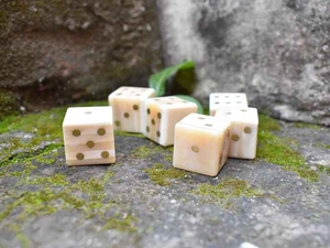 ลูกเต๋าทำจากกระดูกสีขาวขัดเงาคุณภาพดี งานฝีมือทำมือจากอินเดีย ขายส่ง สำหรับเกม DND ลายสัตว์น่ารักสำหรับเด็ก - Product Image 3