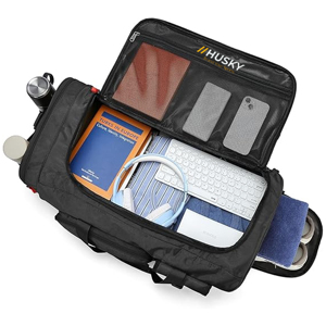 HUSKY SPORTSWEAR High Quality Polyester Convertible <b>Backpack</b> Duffel Zipper Hasp Closure Camouflage Anti-Theft USB Charging - Product Image 5