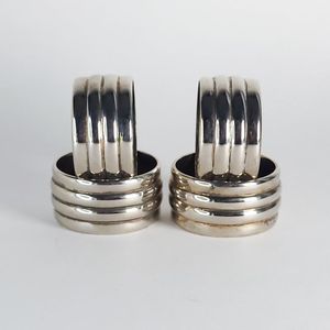 <b>Silver</b> Gold Plated Metal <b>Napkin</b> Rings Set of 8 Round Modern Table Decor for Wedding Event Management Supplies Custom <b>Napkin</b> Ring - Product Image 2