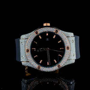 Reloj Mecánico de Lujo con Diamantes, Movimiento Automático, Acero Inoxidable, Hecho a Mano con Moissanita, Joyería de Belleza Personalizada - Product Image 1
