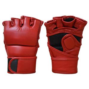 Gants de MMA en cuir avec fermeture auto-agrippante – Protège-mains d'entraînement pour adultes pour MMA, boxe et sparring - Product Image 1