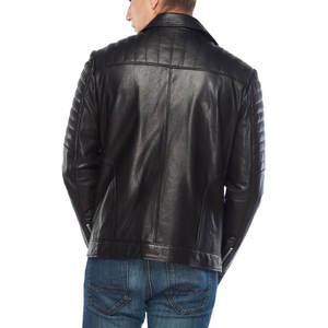 Veste en cuir véritable pour homme OEM 2026 en peau de mouton, veste en cuir d'hiver pour homme, veste bomber en cuir pour homme - Product Image 4