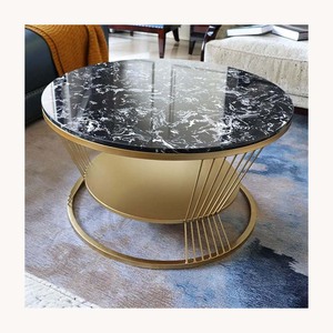 Contemporary Glass And Metal Coffee <b>Table</b> Stylish New Design Customized Luxury Living Room Furniture New Arrival - Product Image 2