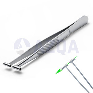 Stainless Steel AZ-ST-03 5 Inch Septum Tweezers & <b>Pick</b>-<b>Up</b> <b>Tools</b> with 2.5mm Inner Hole for Professional Body Piercing - Product Image 2
