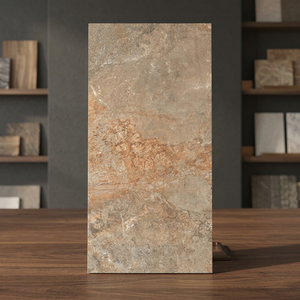 Carreaux de sol et mur en porcelaine brillante effet pierre dorée rouille 600x1200mm – Collection Urban Concrete pour intérieur moderne - Product Image 1