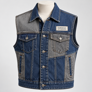 Trendy Washed Denim <b>Vests</b> with Timeless Appeal New Hot Selling Fashionable Casual Denim <b>Vest</b> for <b>Men</b> <b>Winter</b> - Product Image 6