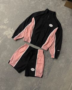 Custom Men Reflective Tracksuit <b>Black</b> <b>Windbreaker</b> Jacket Shorts Set Hooded Streetwear Sportswear Wholesale - Product Image 5