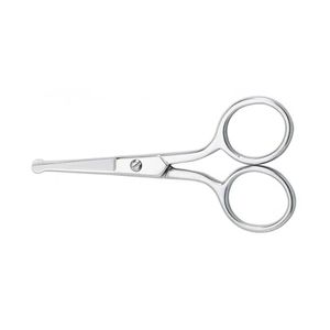 Tijeras para el vello de la nariz con revestimiento negro mate, punta de seguridad redondeada, recortador de vello facial de acero inoxidable, herramienta para el cuidado de la barba y el bigote - Product Image 4