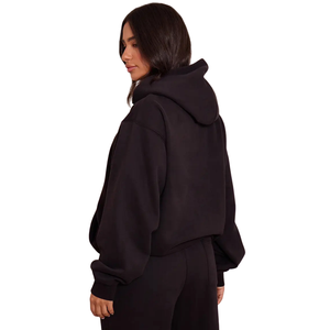 Womens Oversized Pullover Hoodie Tracksuit Solid Casual Fleece <b>Two</b> <b>Piece</b> <b>Lounge</b> <b>Set</b> Relaxed Fit Elastic Waist Loose Breathable - Product Image 2