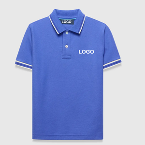 เสื้อโปโลแขนสั้นสีเขียวผ้าฝ้ายสำหรับเด็กนักเรียนชายพร้อมโลโก้สำหรับชุดนักเรียน - Product Image 3
