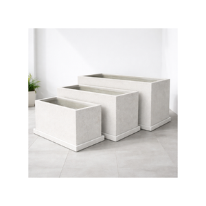 Lightweight Durable Indoor/Outdoor Rectangular Shape Fiberglass Material Wholesale Price Garden Planters <b>Pots</b> - Product Image 1