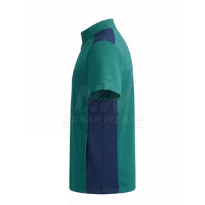 Half Zip Medical <b>Scrub</b> <b>Top</b> With Short Sleeve Design Stand Collar Easy Front Closure And Comfortable Professional Fit - Product Image 3