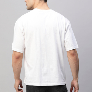 เสื้อยืดคอกลมทรงปกติสำหรับผู้ชาย คุณภาพสูง เนื้อผ้าหนา ใส่สบาย ระบายอากาศได้ดี แขนสั้น สไตล์ลำลอง ผ้าถัก 100% คอตตอน - Product Image 2