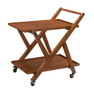 Carrito de Servicio para Hotel con Estructura Metálica Recubierta de Negro, 3 Estantes, 4 Ruedas Giratorias, Mueble Comercial Resistente - Product Image 2