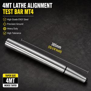 Barra de Prueba de Alineación para Tornos Taurish 4MT, Acero de Alta Resistencia EN31, Tolerancia de 385 mm (15-1/4 Pulgadas), Fabricada en Delhi, India - Product Image 3