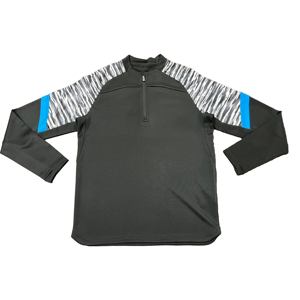 Veste polaire à col zippé pour homme, couleur unie, imprimé géométrique, manches longues, style sportif, vêtement d'automne, coupe classique, séchage rapide, polyester - Product Image 6