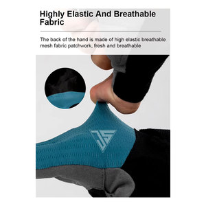 Gants de cyclisme unisexes en polyester à demi-doigts personnalisés - Gants de vélo respirants et antidérapants pour l'été - Product Image 4