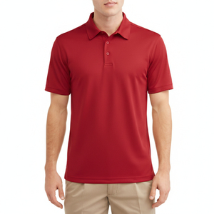 Men's Solid Pattern Knitted Formal for <b>Shirts</b> with <b>Half</b> Sleeve Regular Length Embroidered Technics Quick Dry Feature - Product Image 5