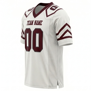 Maillot de football américain à manches courtes en polyester, uniforme personnalisé avec impression par sublimation, usine OEM - Product Image 5