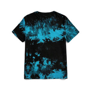 T-shirt TieDye bleu et noir pour hommes, streetwear tendance, tee-shirt en coton décontracté à manches courtes pour un style tendance ONEAPEX INTERNATIONAL - Product Image 5