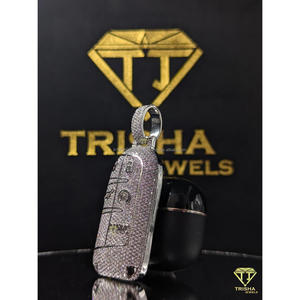 Colgante para Llaves de Coche Estilo Hip Hop para Hombre, Plata de Ley 925 con Moissanita Certificada GIA, Joyería de Lujo Brillante, Trisha Jewels - Product Image 5
